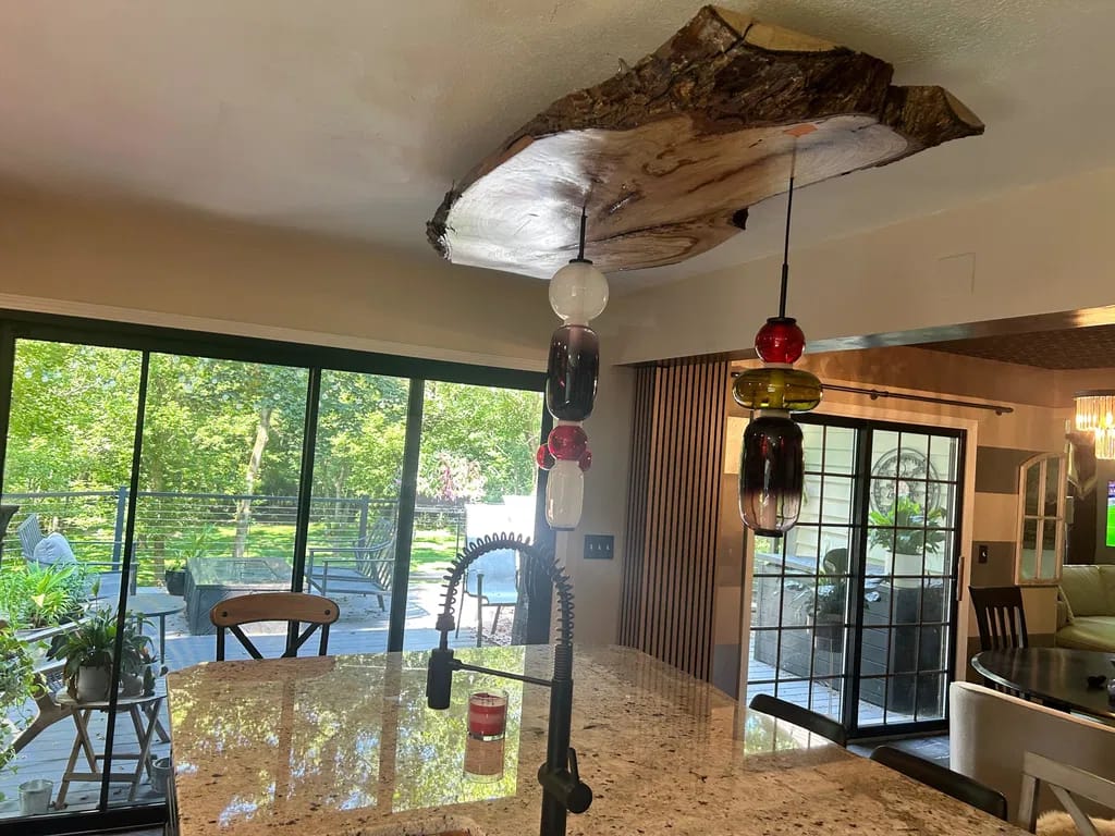 Customer photo review of Stacked Glass Pendant Lamp