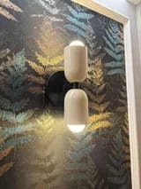 Customer photo review of Two Light Cylinder LED Wall Sconce with Round Backplate