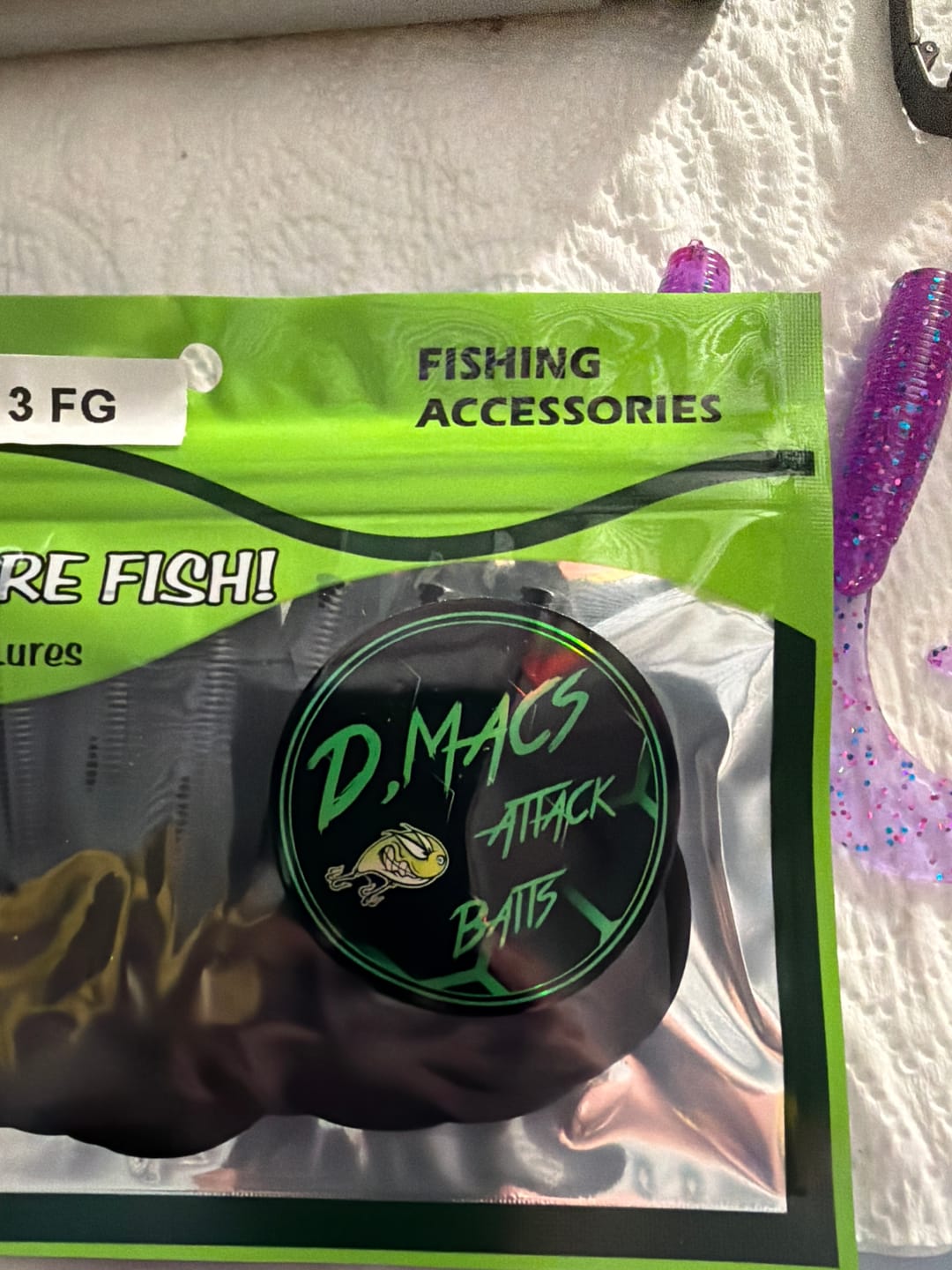 Customer photo review of Custom Circle Stickers - Holographic