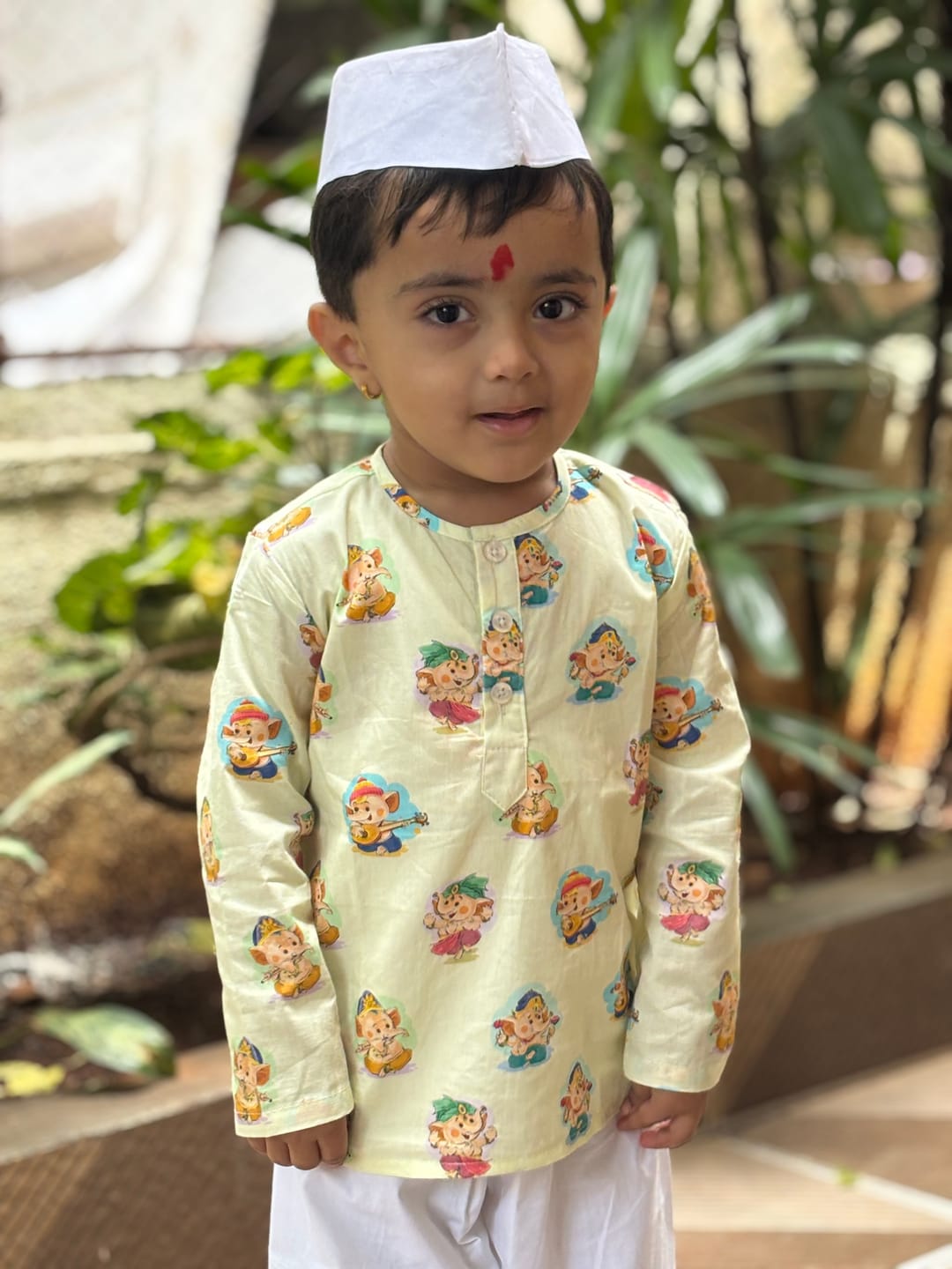 Customer photo review of Musical Ganesha Kurta Pajama