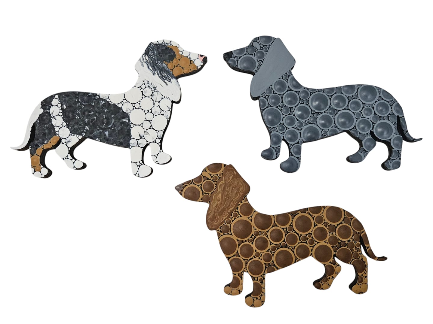 Customer photo review of Unfinished Wood Wiener Dog - Dachshund Puppy Shape - Animal - Pet - Craft - up to 46" DIY
