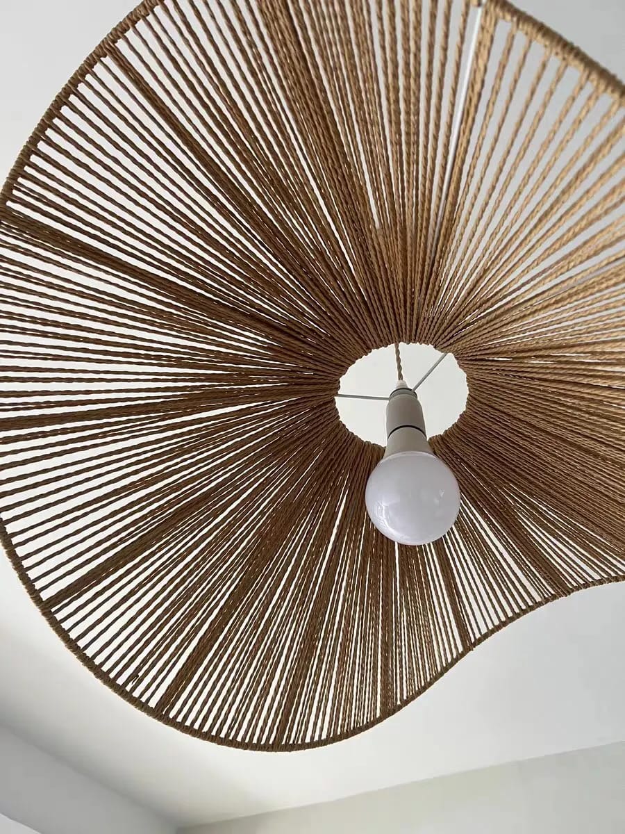 Customer photo review of Paper Cord Pendant Light, Twisted Saddle Shade, 60–100 cm