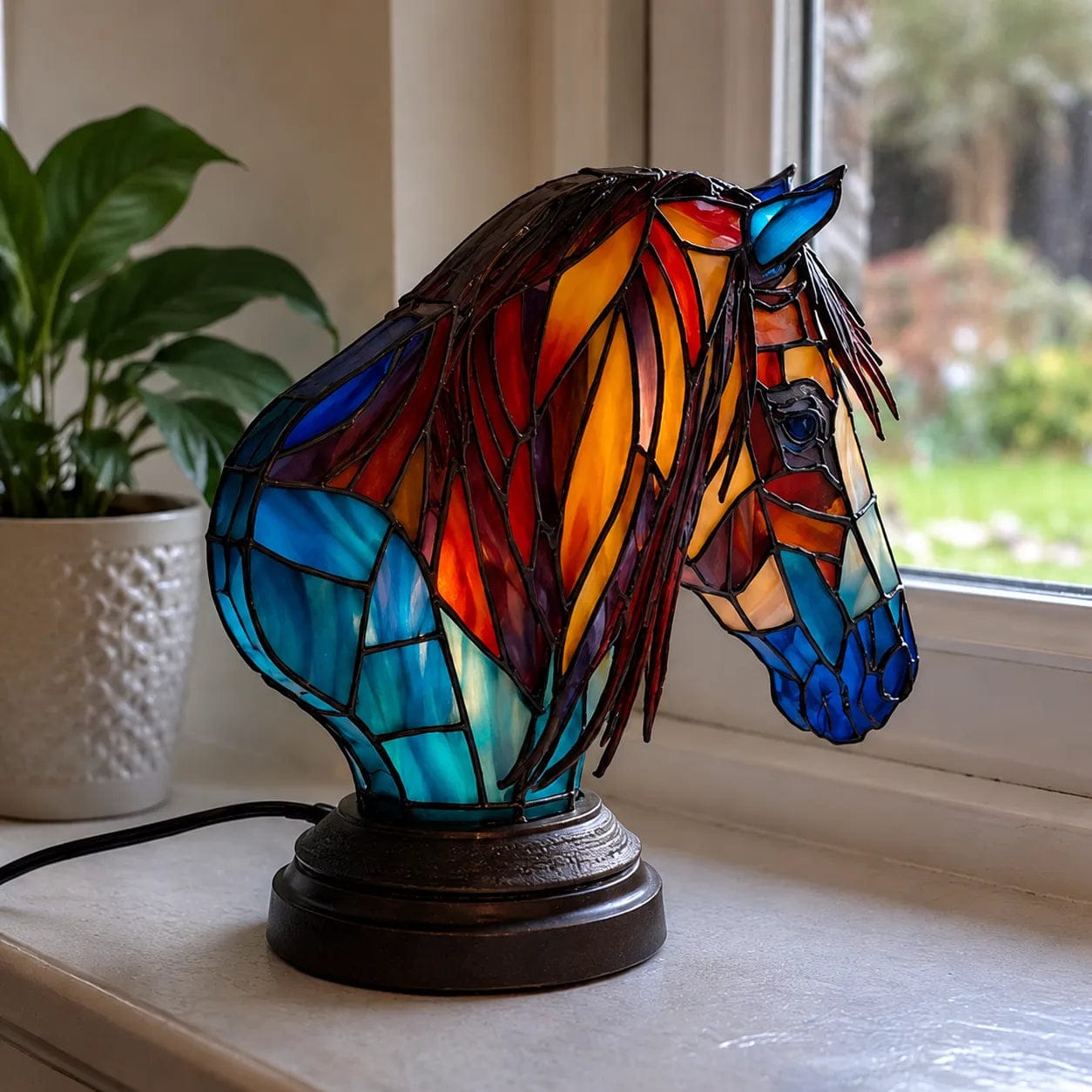 Customer photo review of Light Horse - handmade lamp that makes hearts shine
