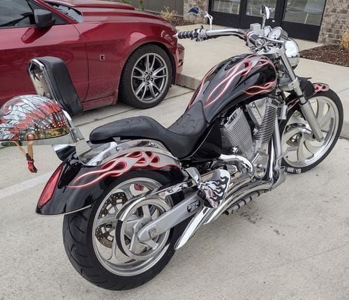 Customer photo review of Baseball Motorcycle Helmet Built-in Visor