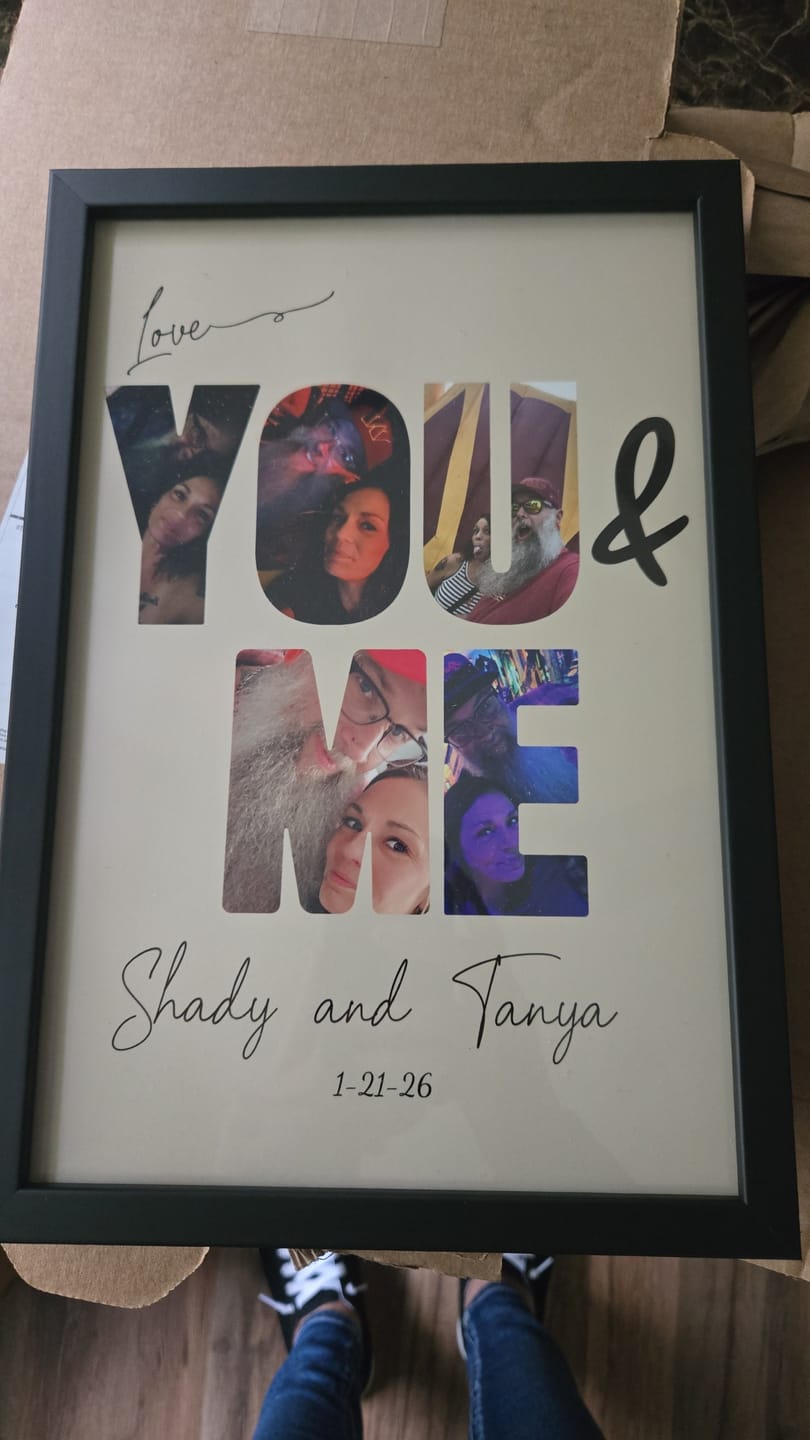 Customer photo review of You & Me - Personalized Poster