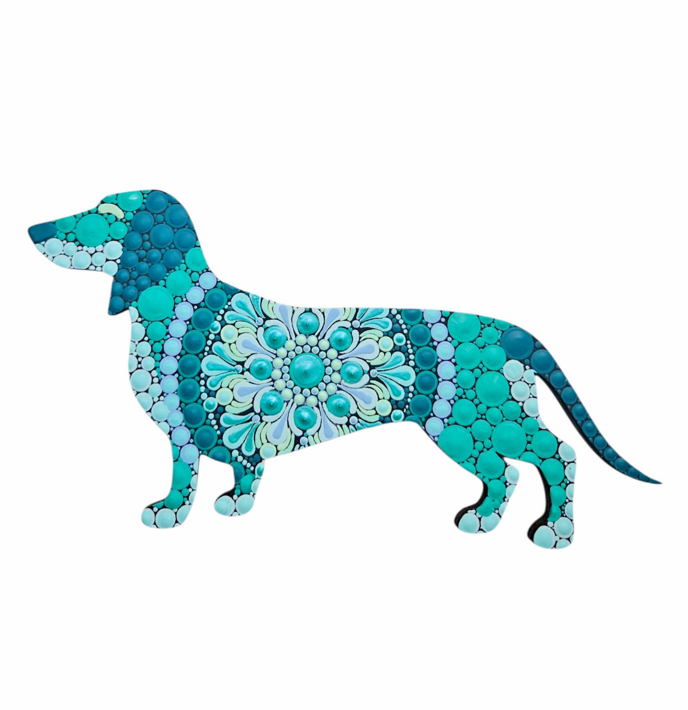 Customer photo review of Unfinished Wood Dachshund Dog Shape - Animal - Pet - Craft - up to 46" DIY
