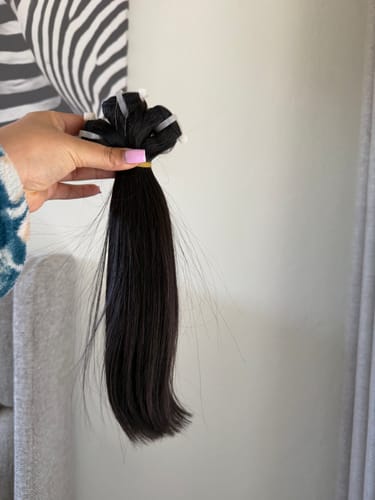 Customer photo review of Vietnamese Super Double Drawn Bone Straight Natural Black Closure
