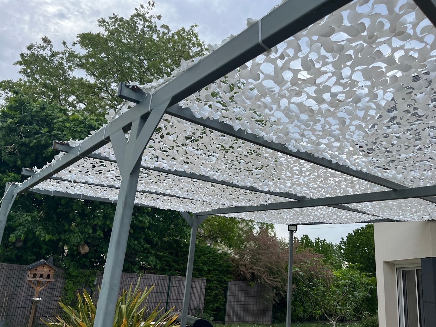Customer photo review of Échantillon de voile d'ombrage camouflage