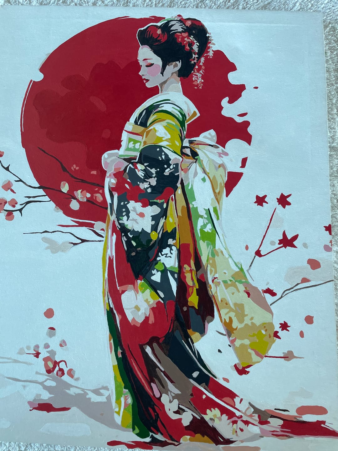Customer photo review of Japanese Geisha | Paint by Numbers
