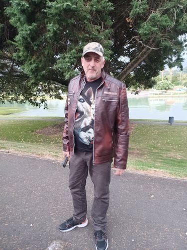 Customer photo review of Classic Men's Leather Jacket