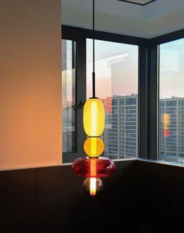 Customer photo review of Stacked Glass Pendant Lamp