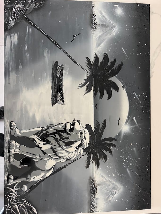 Customer photo review of Messi Stencil Files - Digital Download