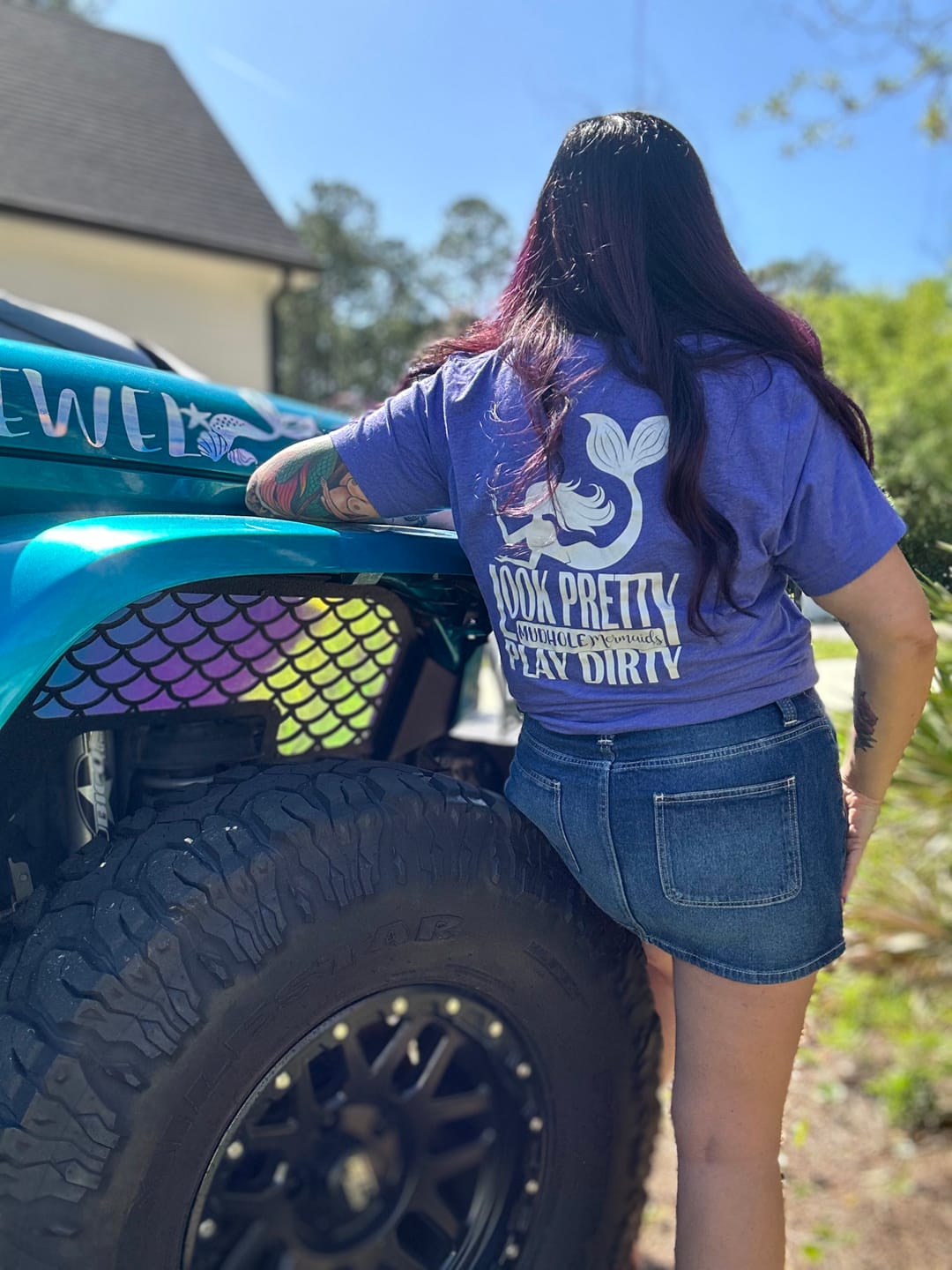 Customer photo review of Look Pretty Play Dirty T-Shirt