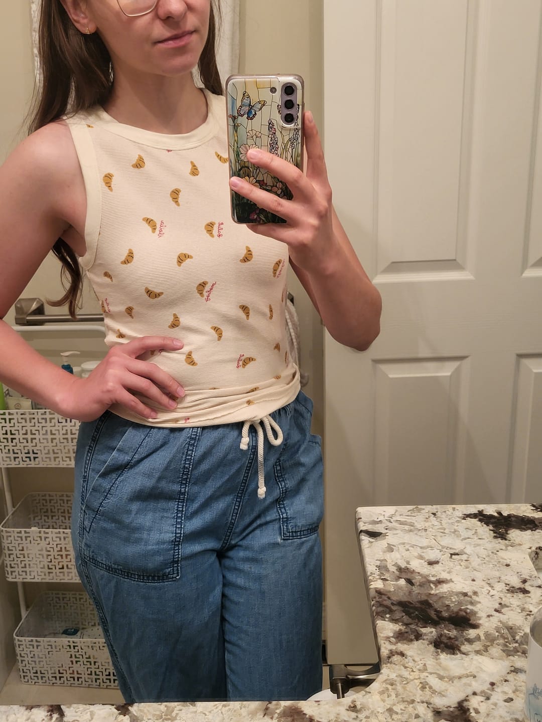 Customer photo review of Ribbed Cotton Jersey Fabric - Croissants