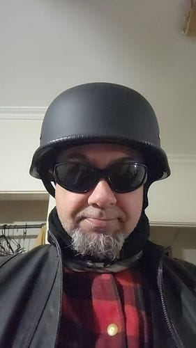 Customer photo review of German Style Mayan Half Helmet - Matte Black