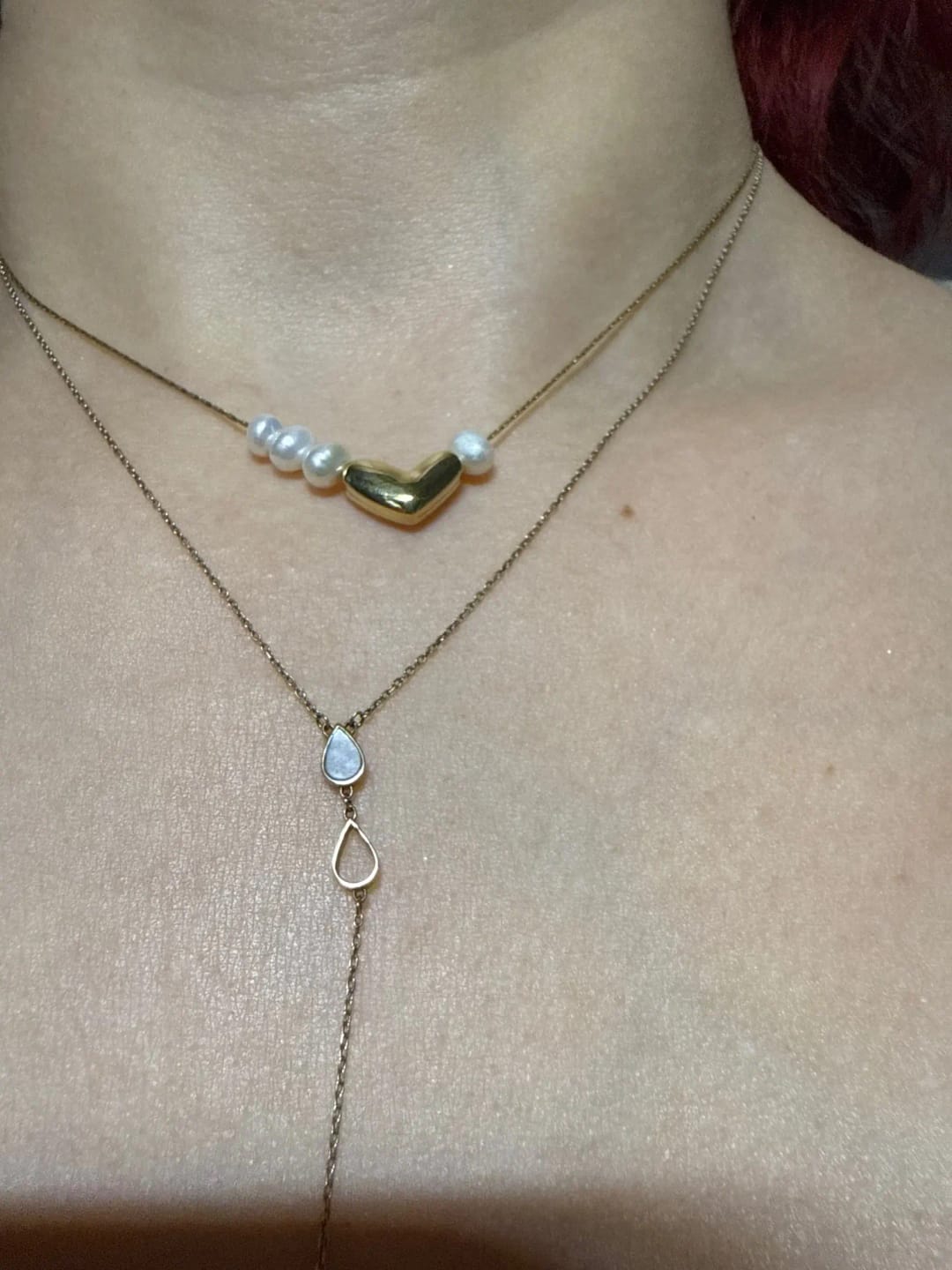 Customer photo review of Adore Pearl Heart Pendant