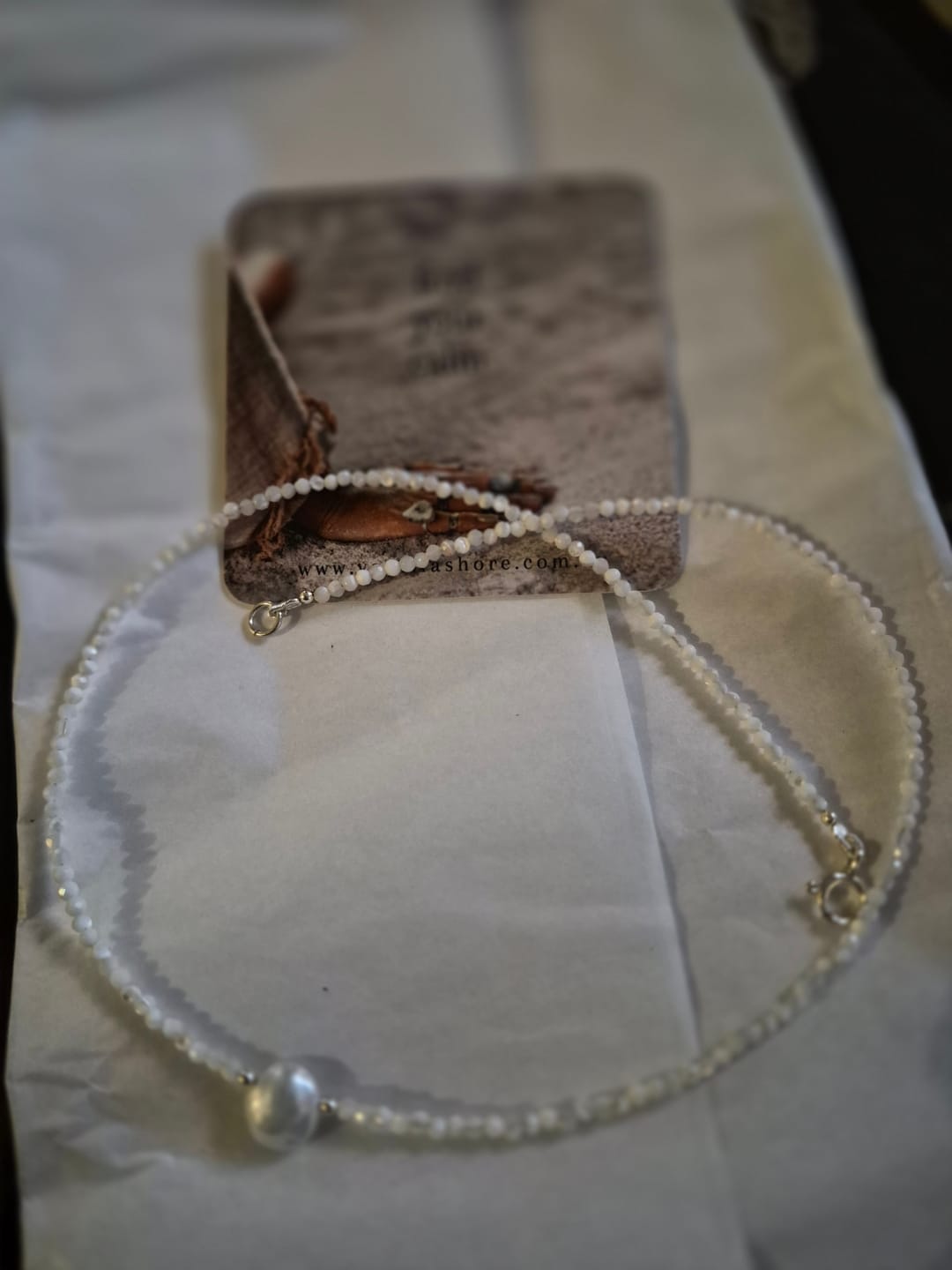 Customer photo review of Ocean Prayer Necklace