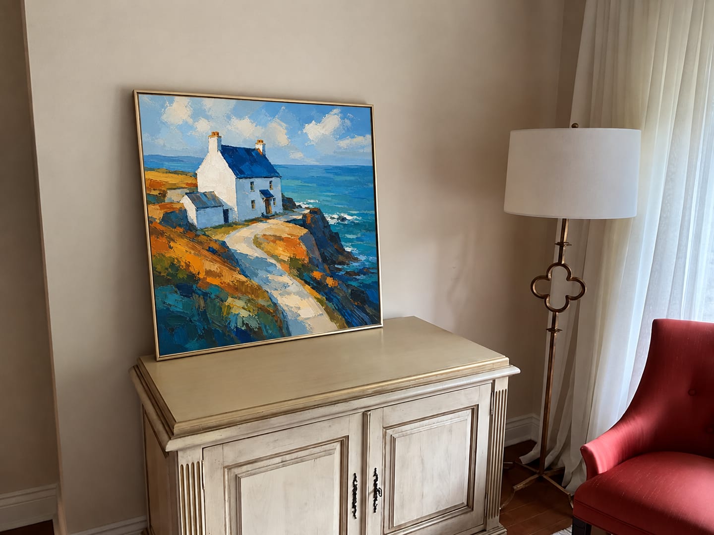 Customer photo review of White Chapel Coastal Wall Art