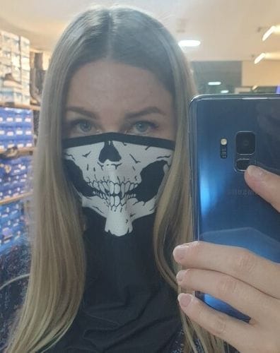 Customer photo review of Face Mask - Skull Styles