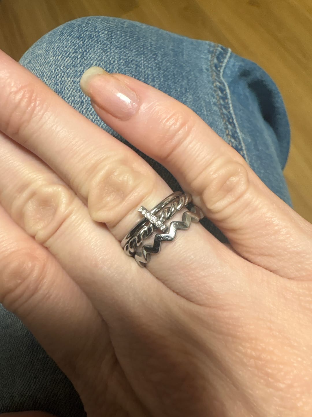 Customer photo review of Double Passion Twisted Ring 14Vergoldet