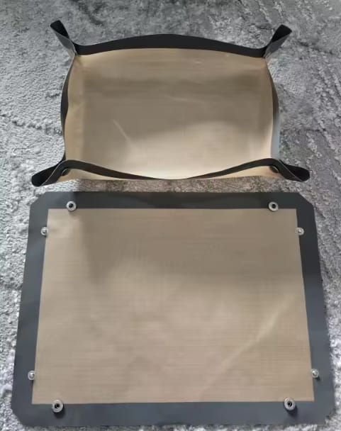 Customer photo review of Leakproof Baking Mat That Snaps Into a Tray