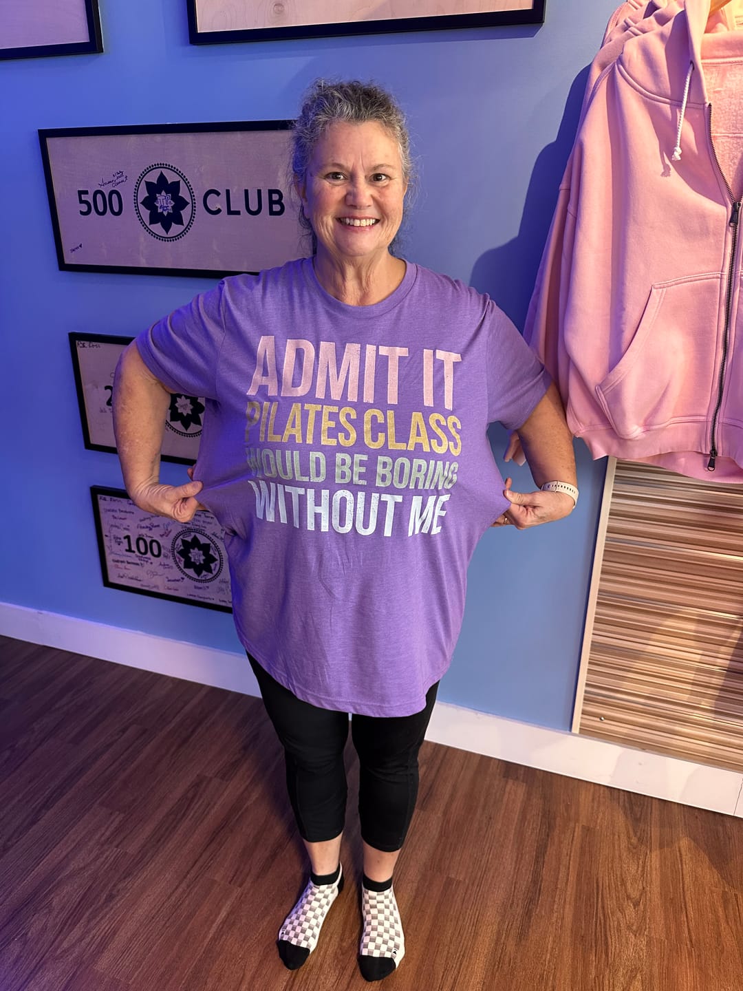Customer photo review of Boring Without Me T-shirt