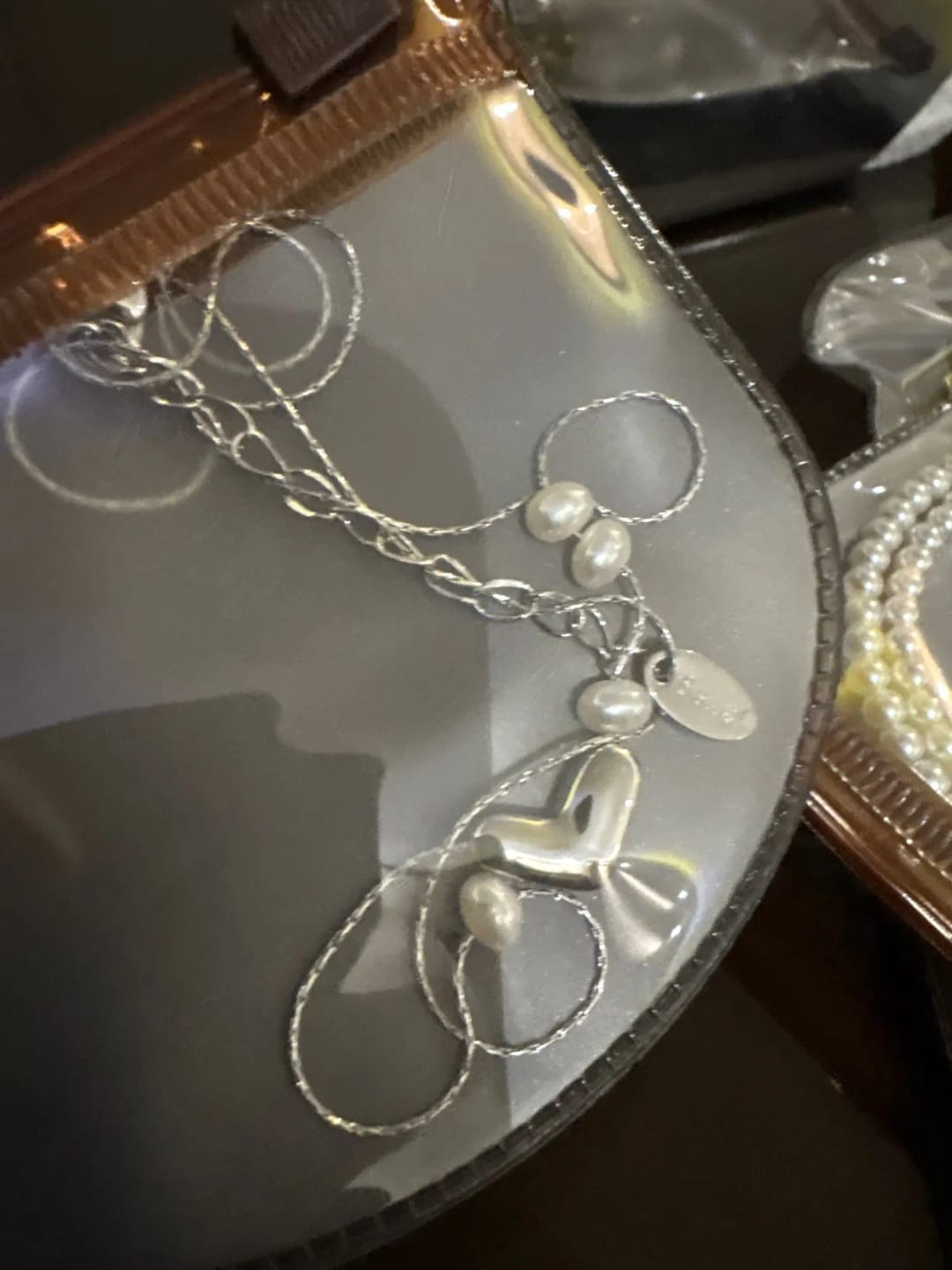 Customer photo review of Adore Pearl Heart Pendant