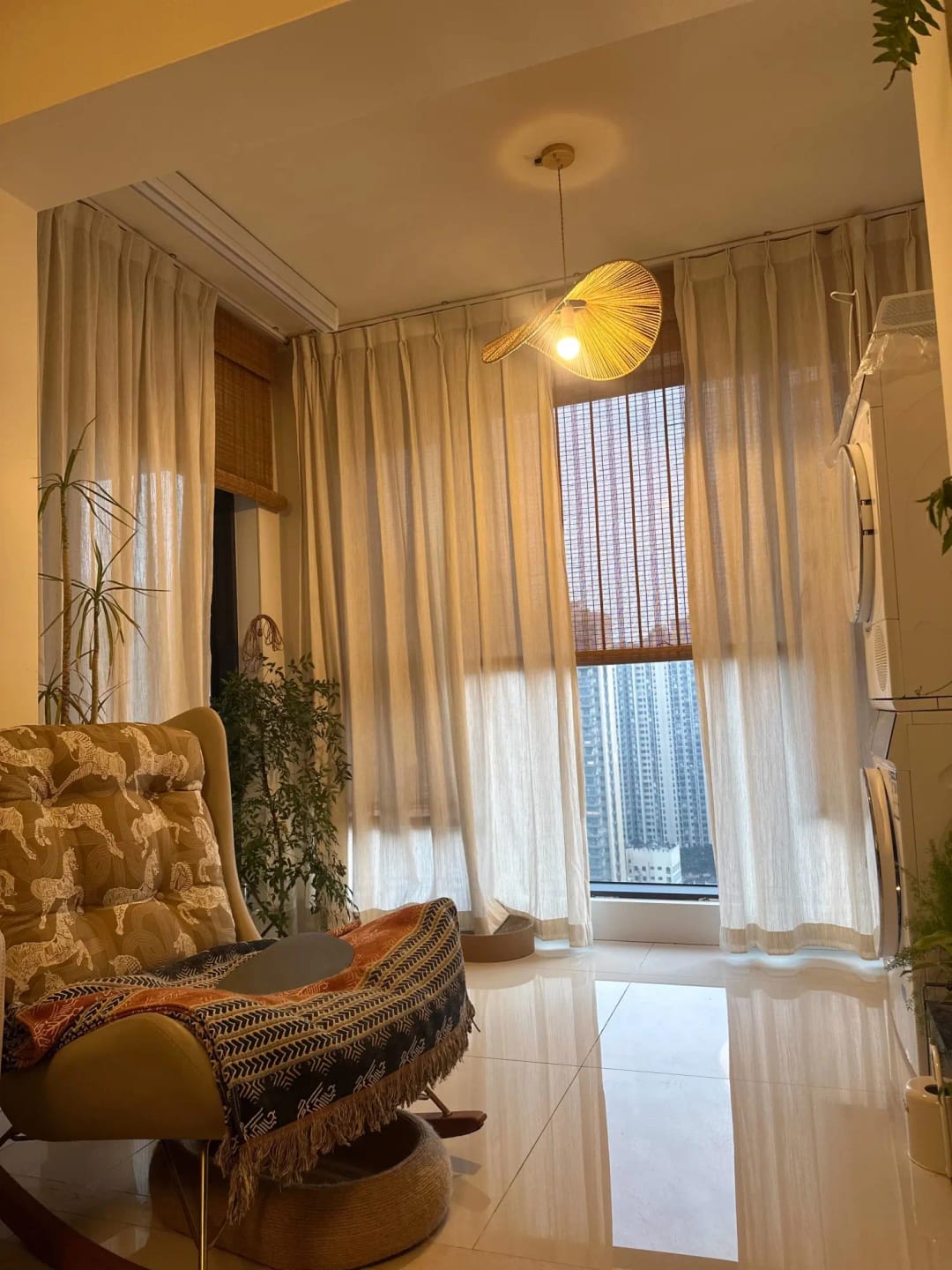 Customer photo review of Paper Cord Pendant Light, Twisted Saddle Shade, 60–100 cm