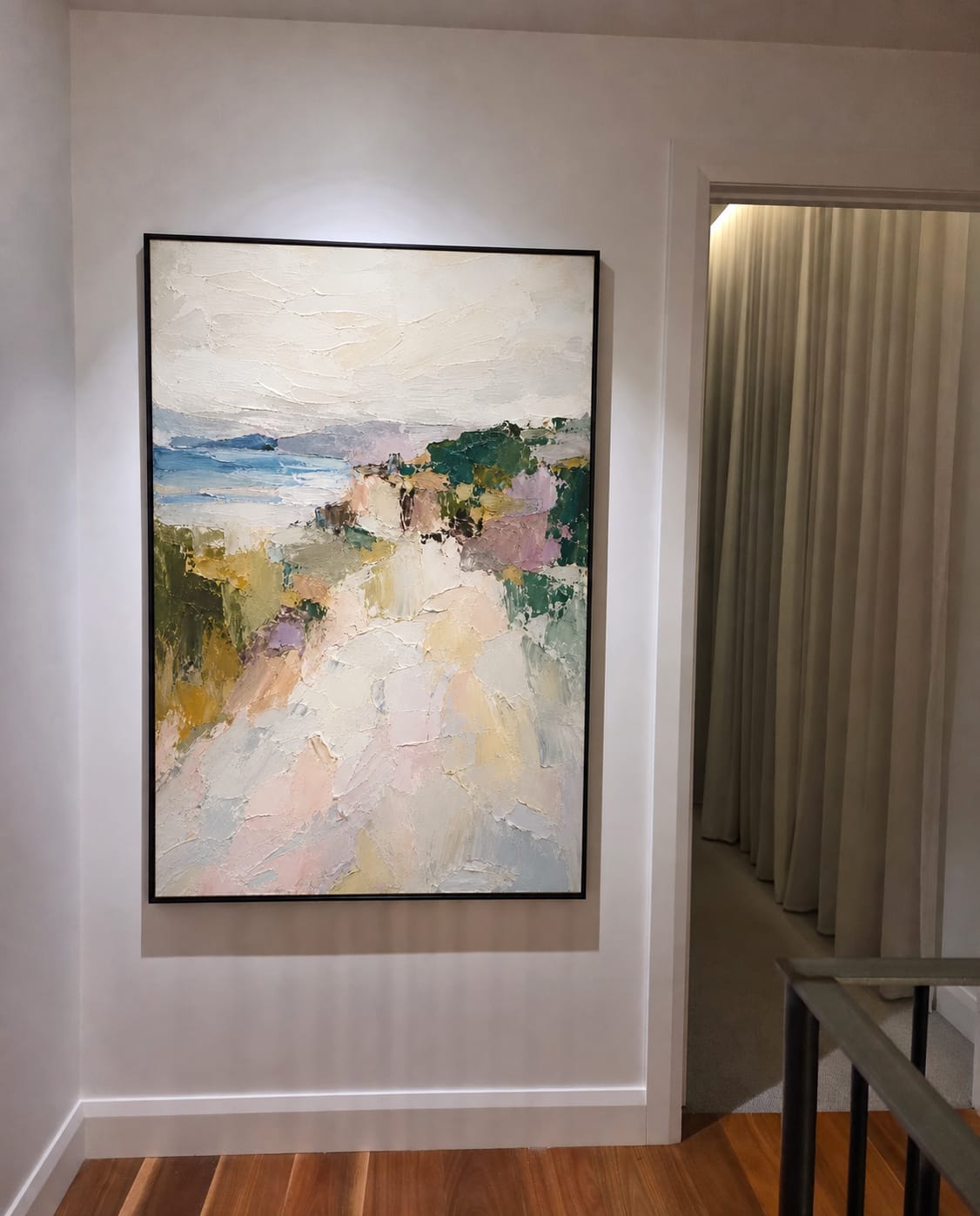 Customer photo review of Cliffside Path Coastal Wall Art