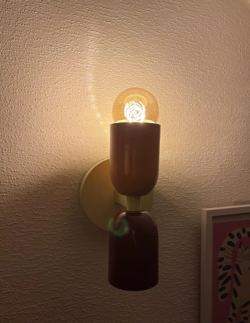 Customer photo review of Two Light Cylinder LED Wall Sconce with Round Backplate