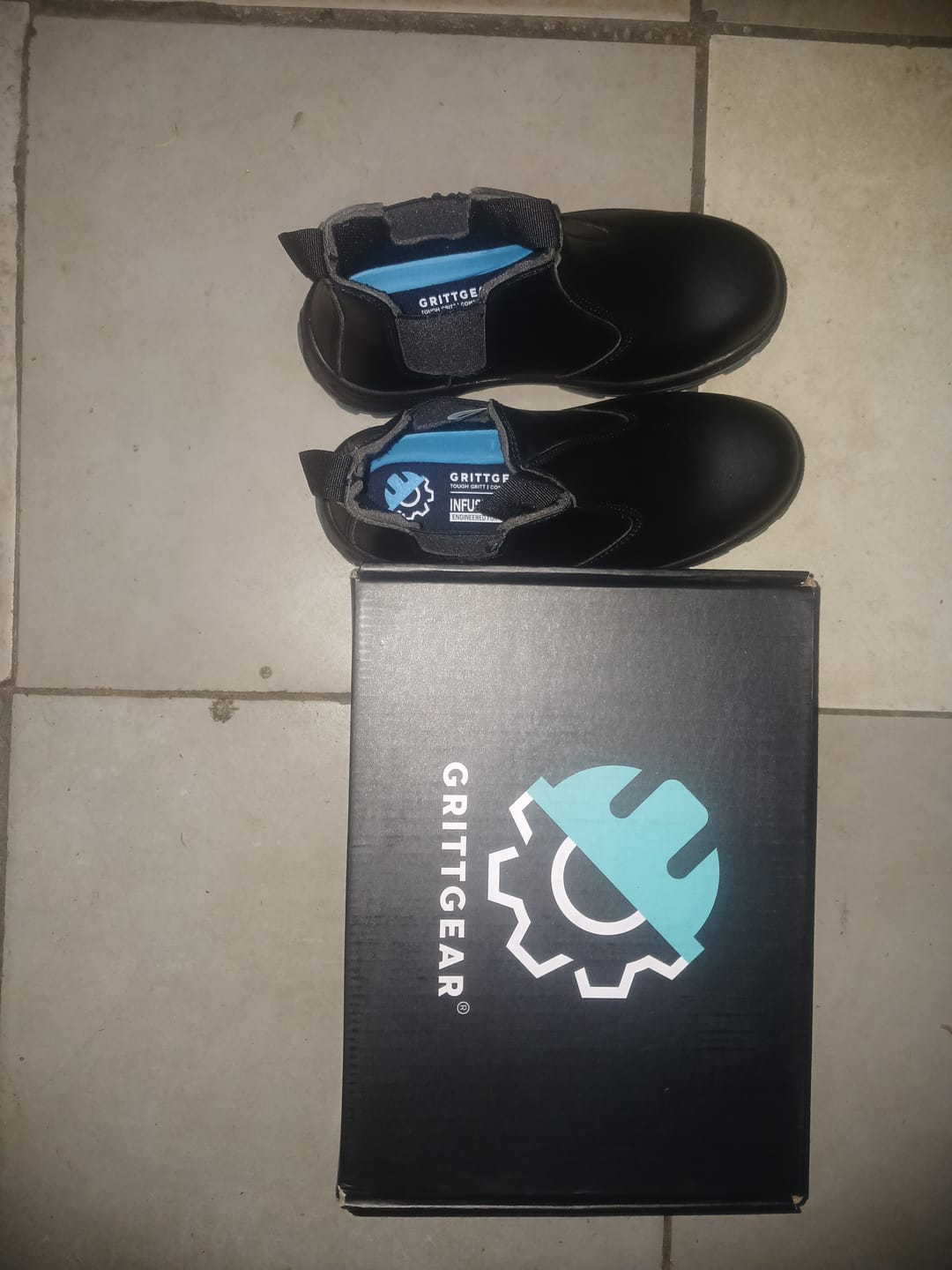 Customer photo review of Grittgear Mangano S1 Leather Safety Boot - Black