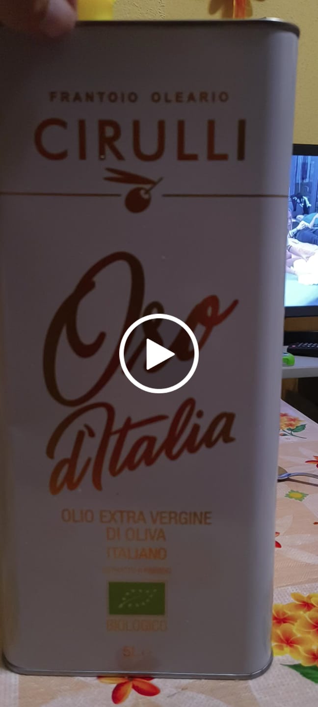 Customer video review of 1 lattina di olio extravergine Biologico • 5 Litri