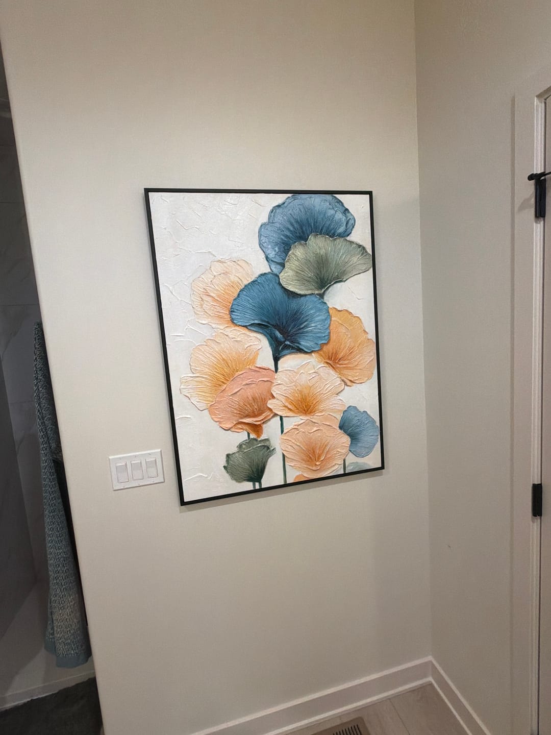 Customer photo review of Flower Abstract Textured Wall Art #FP126