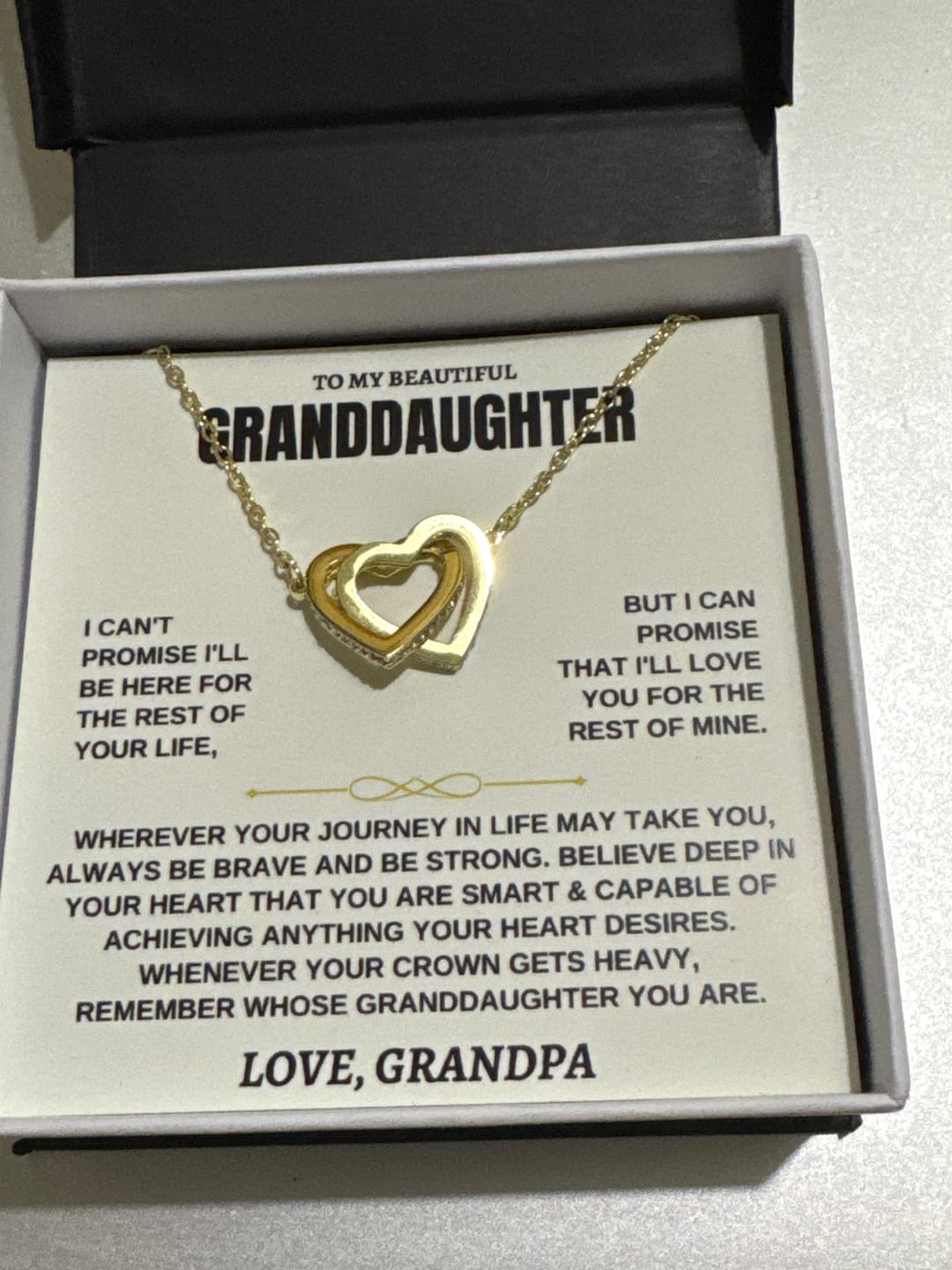 Customer photo review of To My Granddaughter - Forever Linked Hearts - Gift Set - SS117