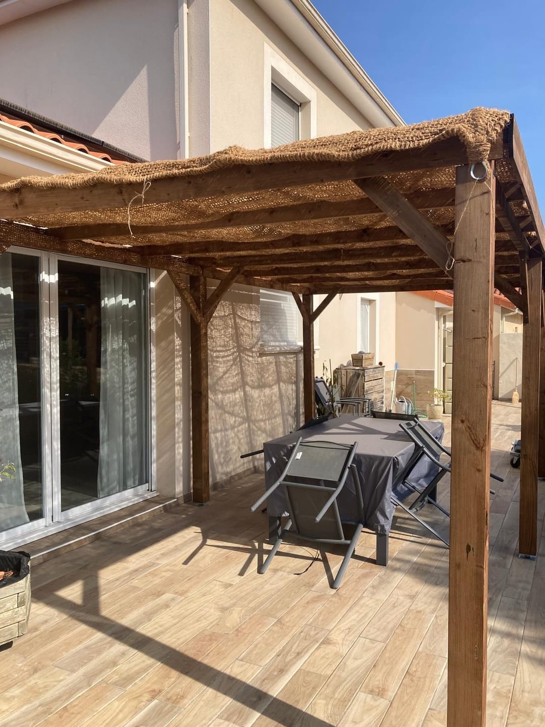 Customer photo review of Voile d'ombrage en fibre de coco