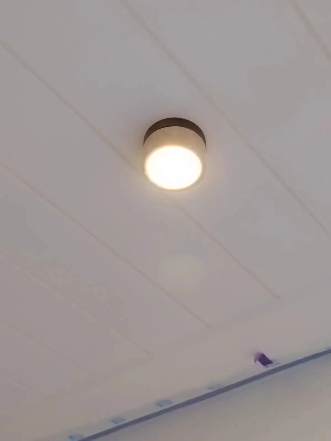 Customer photo review of Ceiling Light, Travertine and Wood, 10 cm, Cylindrical Form