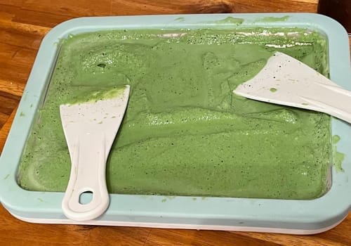 Customer photo review of Frozie™ – Freezable Ice Cream Making Plate