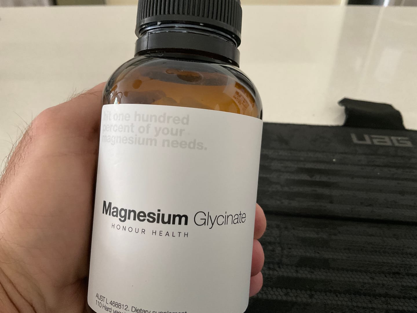 Customer photo review of Magnesium Glycinate (Pure & Unbuffered) - 110 Capsules