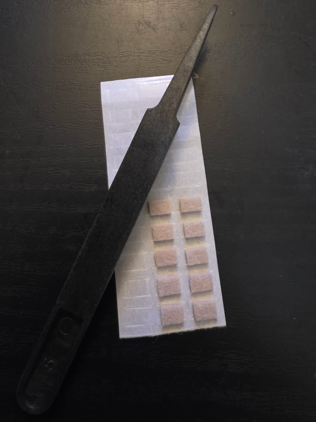 Customer photo review of Replacement Felt Pressure Pads for Cassette Tape Repair (30 pieces)