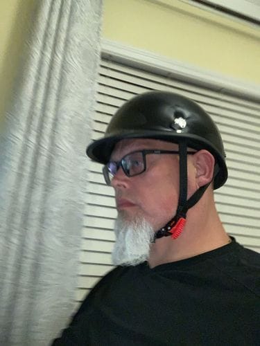 Customer photo review of Smallest Polo SOA  Half Helmet - Gloss Black