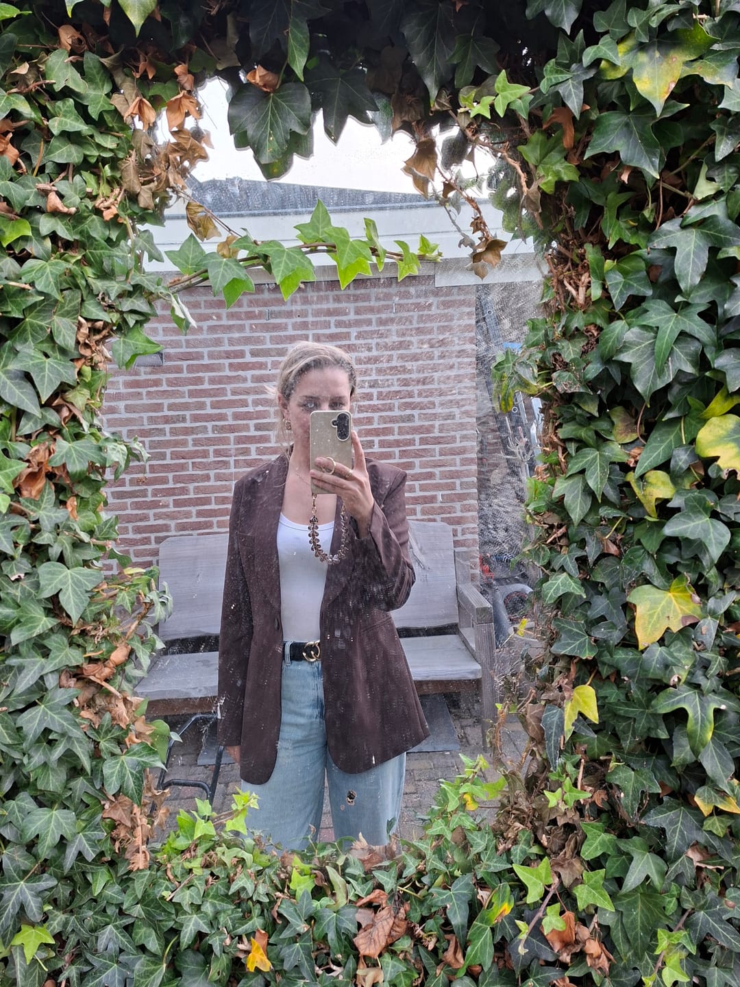 Customer photo review of Izzy Blazer | Darkest Brown