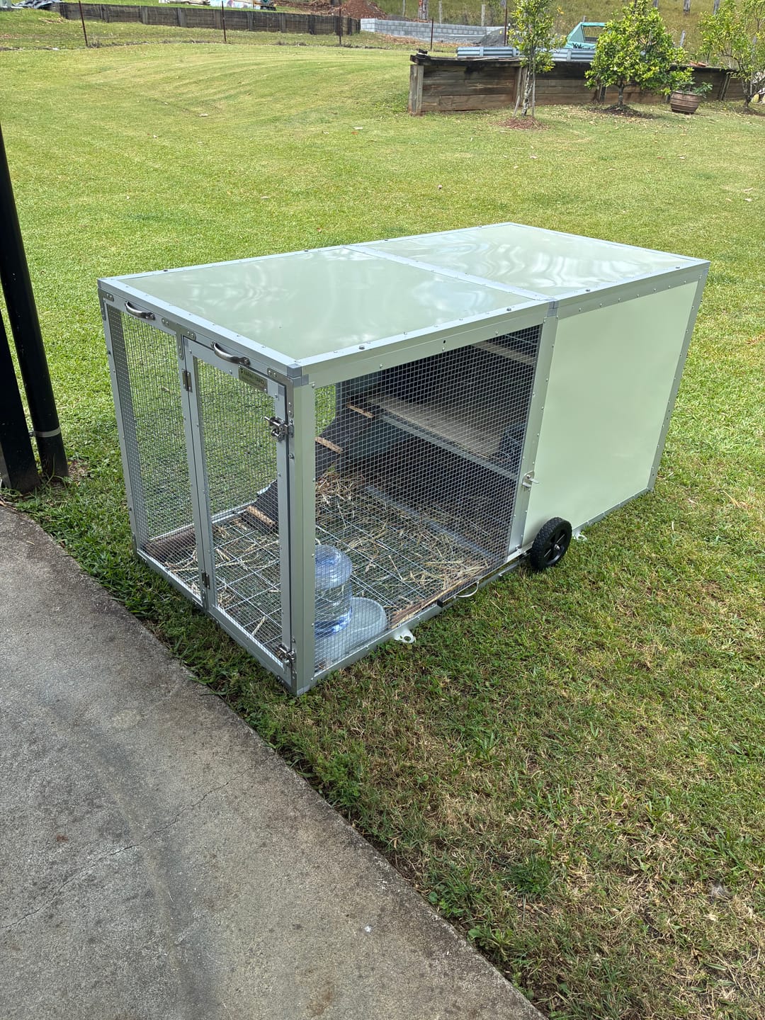 Customer photo review of Mobile Chicken Coop / Chicken Tractor