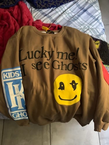 Customer photo review of Lucky Me! I See Ghosts Crewneck