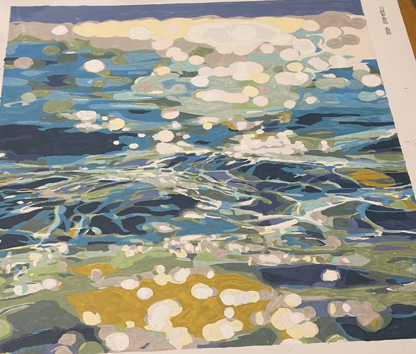 Customer photo review of Shimmering Waters | Paint by Number