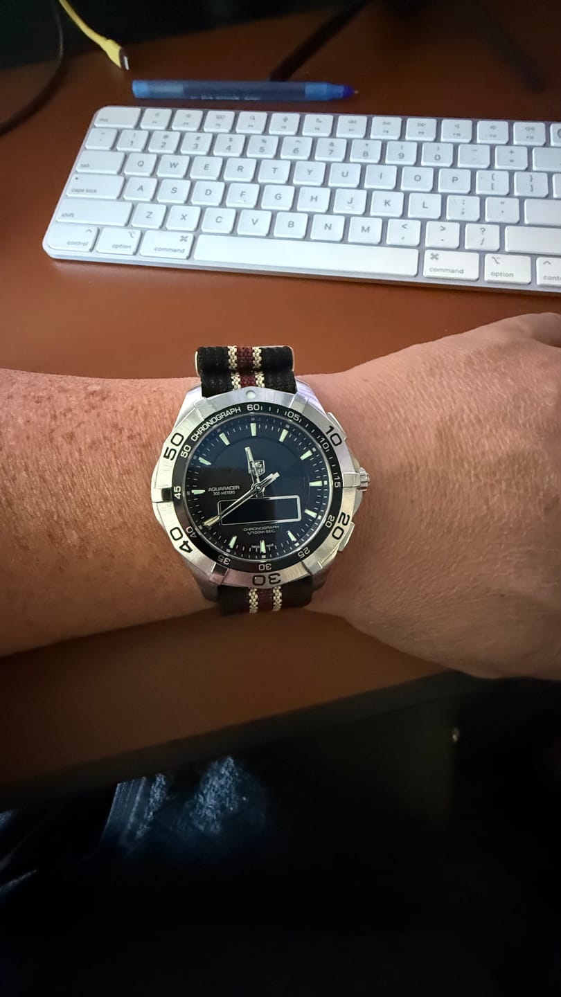 Customer photo review of Ribbed DBL - Black, Tan & Red