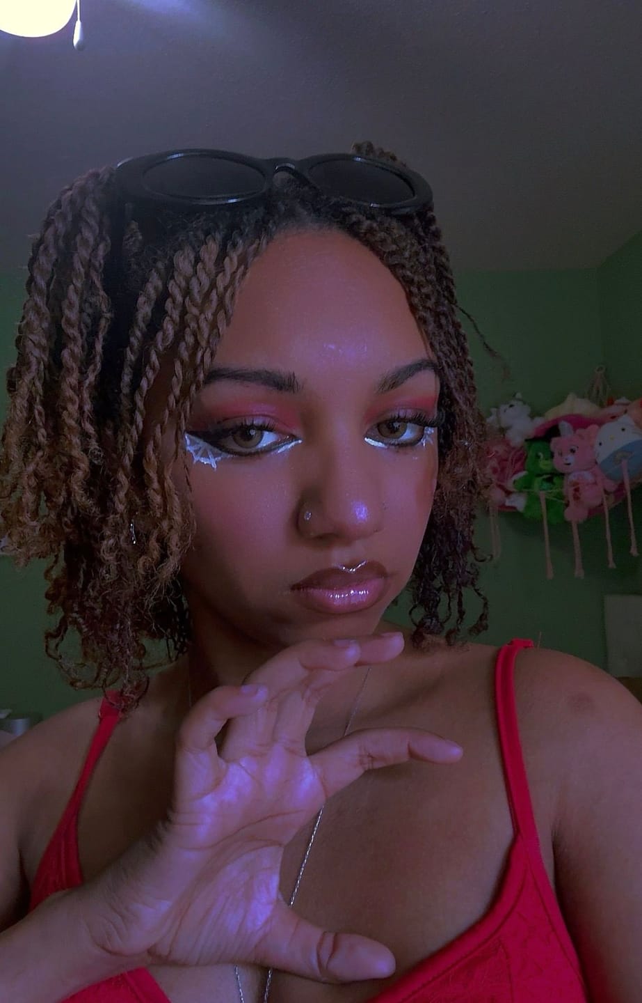 Customer photo review of Vela Dark Brown Prescription Colored Contact Lenses