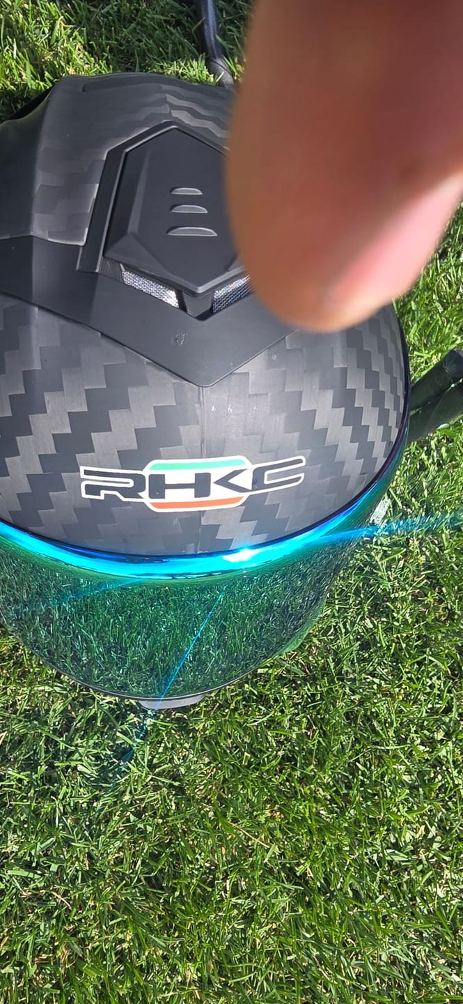 Customer photo review of Visor Replacement for K3 Carbon Fiber Helmet - Bluetooth Headset