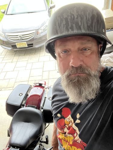 Customer photo review of German Style Mayan Half Helmet - Forged Black