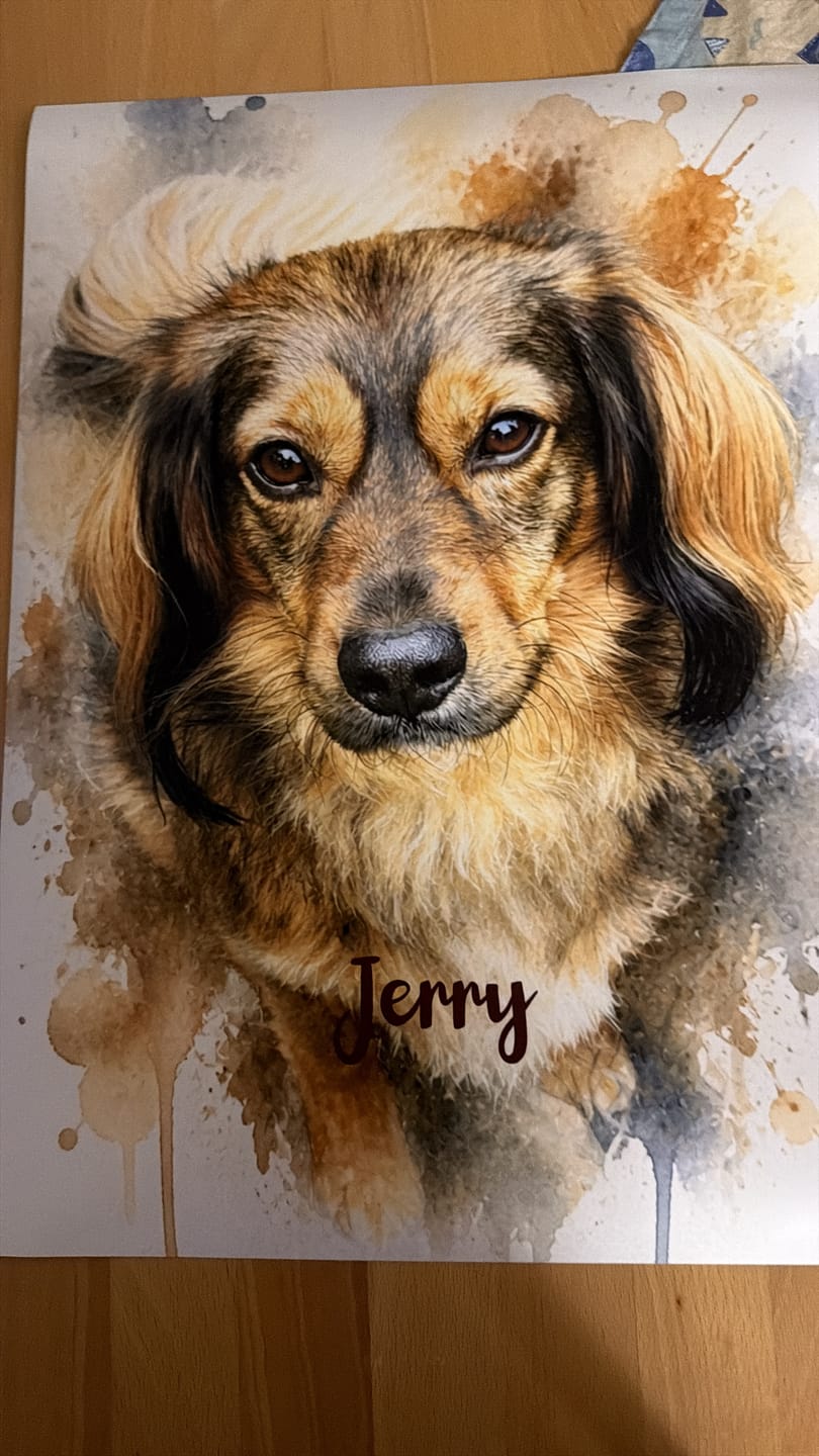 Customer photo review of Personalisiertes Poster - Aquarell Realistisches Porträt