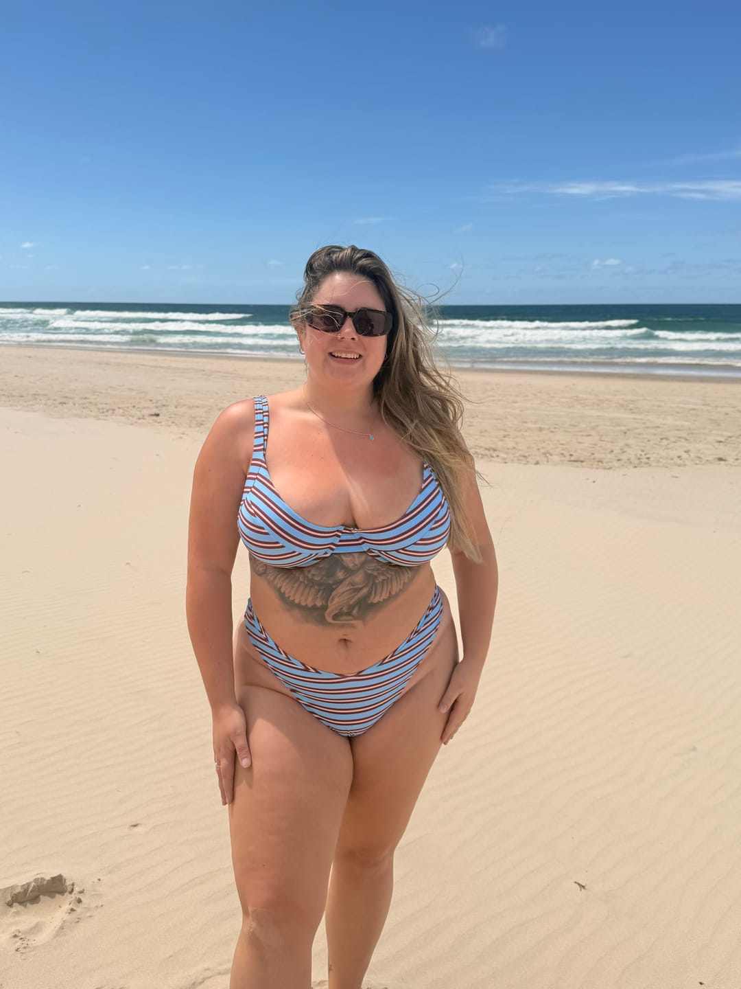 Customer photo review of Iris Brief - Island Stripe